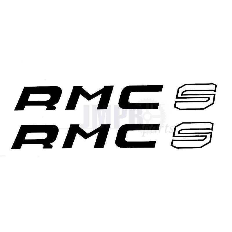 Battery box Stickers RMC-S Black/White - JMPB Parts