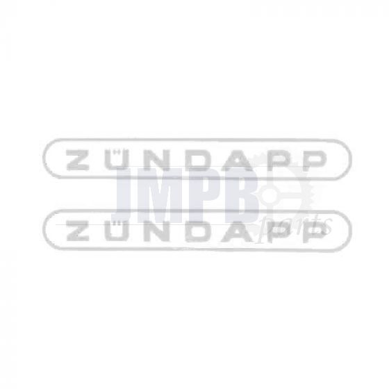 Stickerset Tank Zundapp Word White