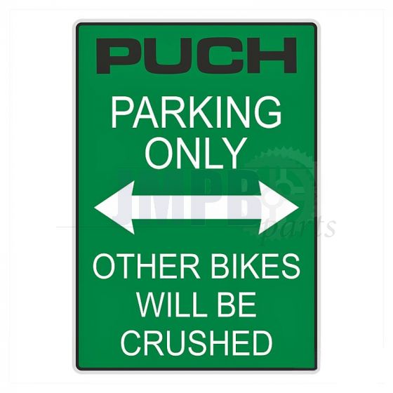 Sticker "Puch Parking Only" Green