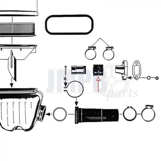 Inlet funnel Zundapp 19MM