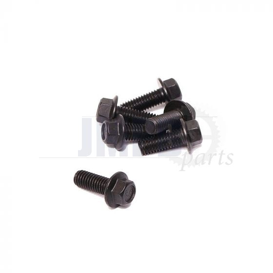 Flange bolt Black M6X15 Hex