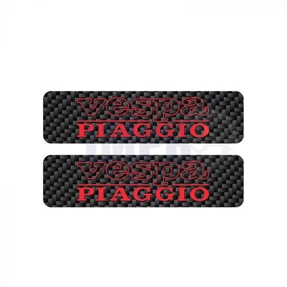 Tank stickers Vespa Piaggio Carbon/Red