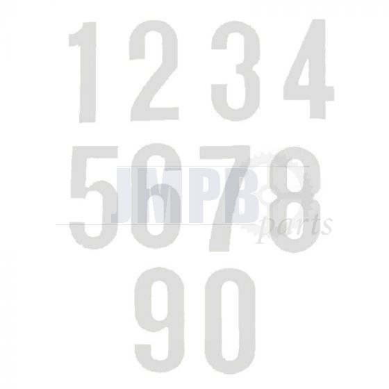 Number sticker White 15CM Number at choice