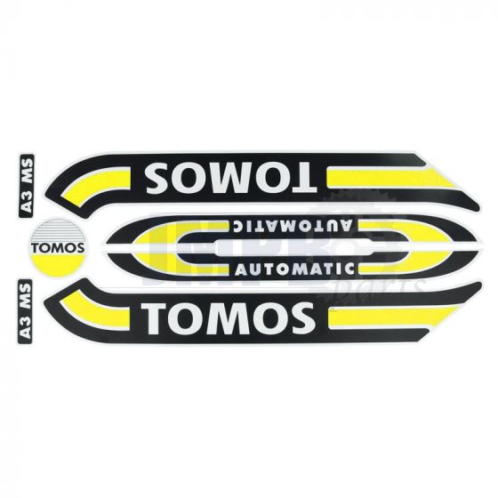 Stickerset Tomos A3 Old Model Yellow