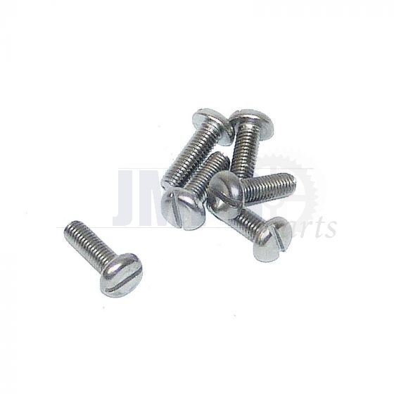 Pan Cylinder head screw Slotted SS M6X20 Din 85