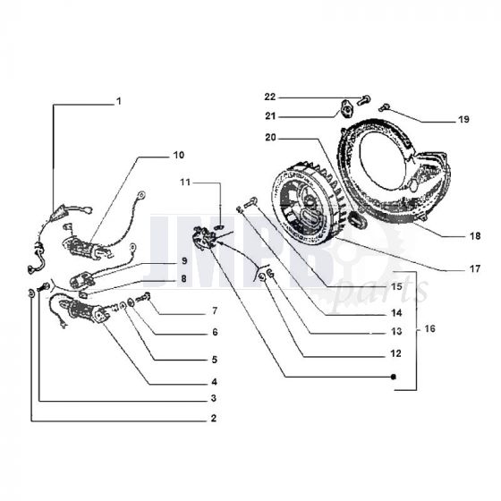 Ignition Vespa Ciao Contacts points