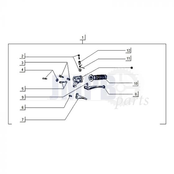 Brake handle Left Gilera Citta