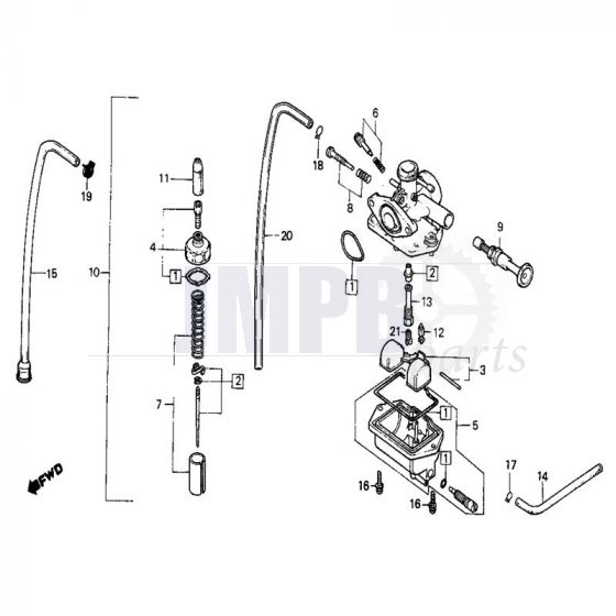 Carburettor Honda MB50