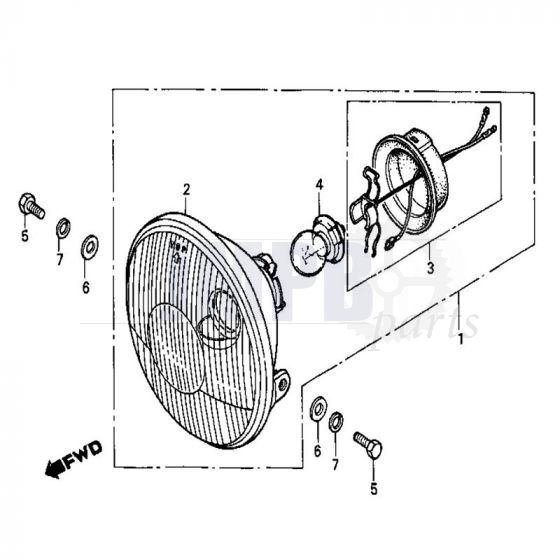 Headlight Honda MB50