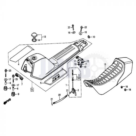 Tank / Buddyseat Honda MB50