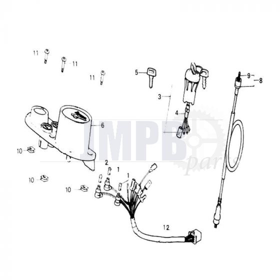 Cockpit / Ignition lock Honda MT50