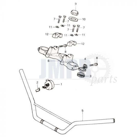 Handlebar / Fork plate Honda MT50