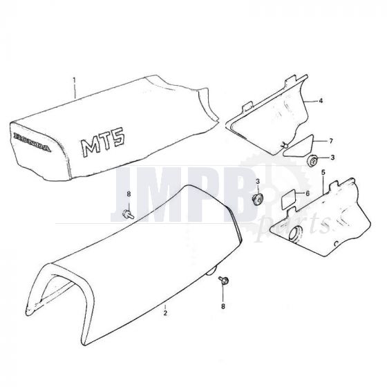 Buddyseat / Side panels Honda MT50