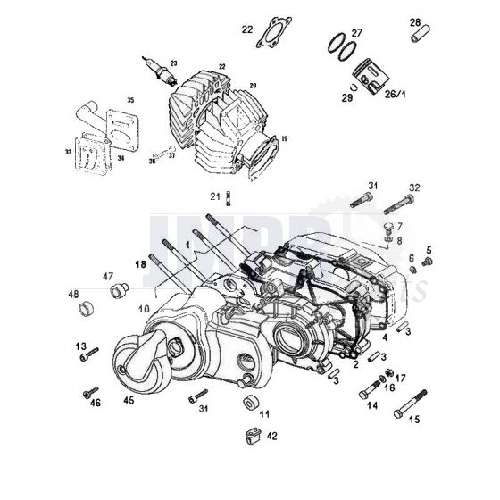 Crankcase / Cylinder Tomos Flexer from 2007