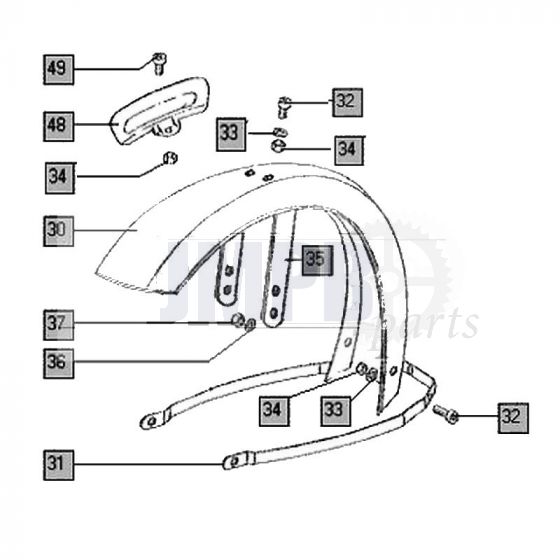 Front Fender Tomos Flexer untill 2006