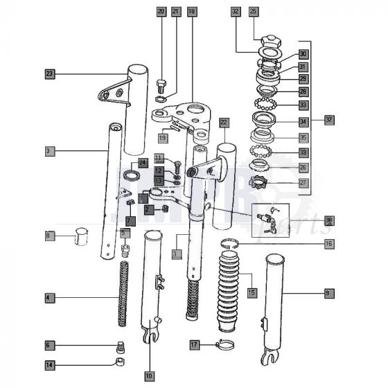 Front fork Tomos Flexer until 2006