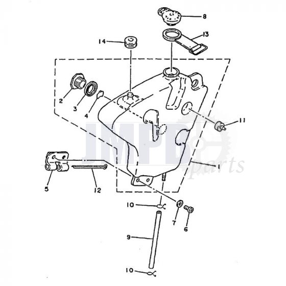Oil tank Yamaha FS1 2RU
