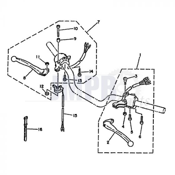 Brake / Clutch grip Yamaha FS1 2RU