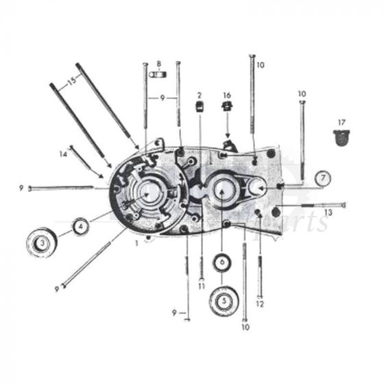 Zundapp 517 GTS50 Crankcase Left