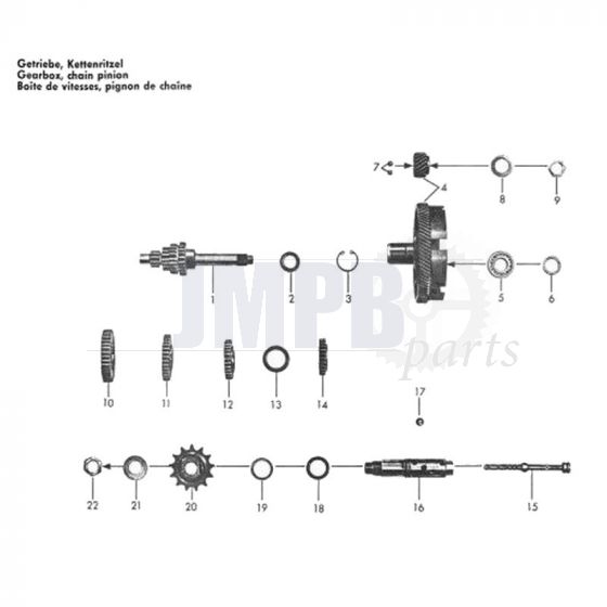 Zundapp 517 Gear box 4G