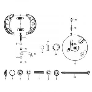 23. Zundapp 529 Front wheel hub 150MM