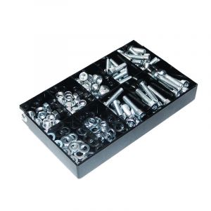 Assortiment set Bolts/Nuts Allen M6 Galvanized - 150 Pieces