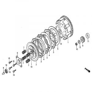 Clutch House / Plates Honda MB50