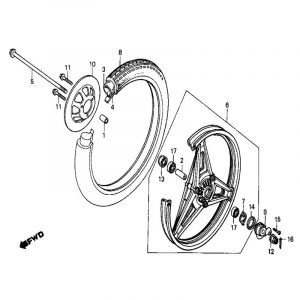 Front Wheel Honda MB50