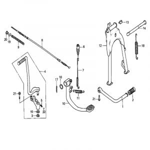 Pedals / Kickstart / Centre Stand Honda MB50