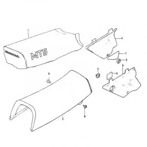 Buddyseat / Side panels Honda MT50