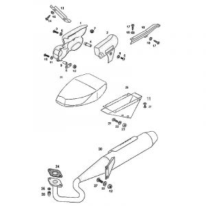 Seat / Side panels / Exhaust Tomos Flexer from 2007