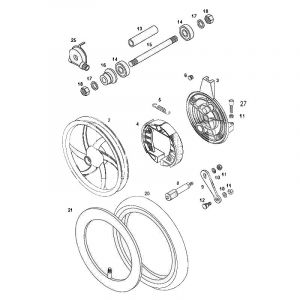 Front wheel Tomos Flexer from 2007