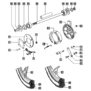 Rear wheel Tomos Flexer until 2006