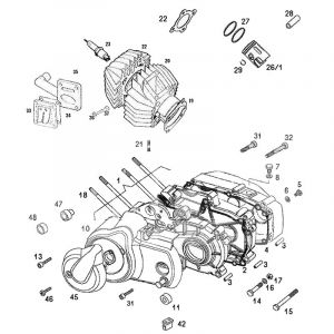 Crankcase / Cylinder Tomos Standard