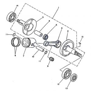 Crankshaft / Piston Yamaha FS1 2RU