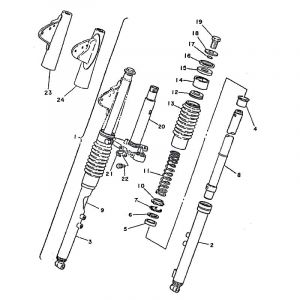 Front fork Yamaha FS1 2RU