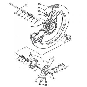 Front wheel Yamaha FS1 2RU