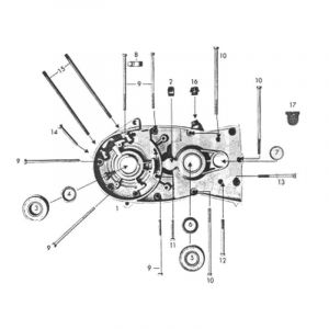 Zundapp 517 GTS50 Crankcase Left