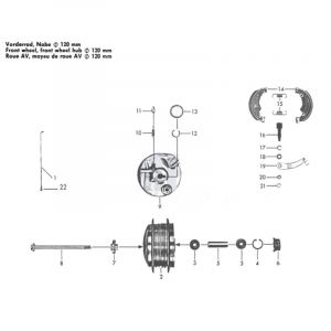 Front Wheel hub Zundapp 517