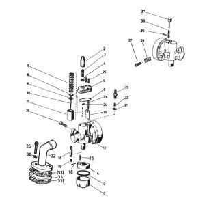 Carburettor Bing 17MM Puch Monza