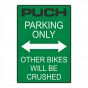 Sticker "Puch Parking Only" Green