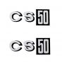 Stickerset CS50 Black Patch 90X40MM