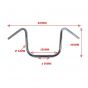 Handlebar Apehanger Chopper wide Chrome 300MM