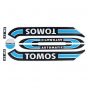 Stickerset Tomos A3 Old Model Light Blue