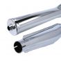 Exhaust Silencer Universal Cross Chrome 32MM