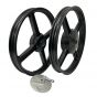 16 Inch Rim Set Black Vespa Ciao/Bravo/SI