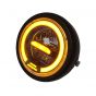 Headlight LED 165MM Angle Eye Yellow