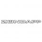 Sticker Zundapp 280X22MM White/Black a piece