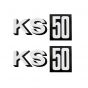 Stickerset KS50 Black Patch 90X40MM