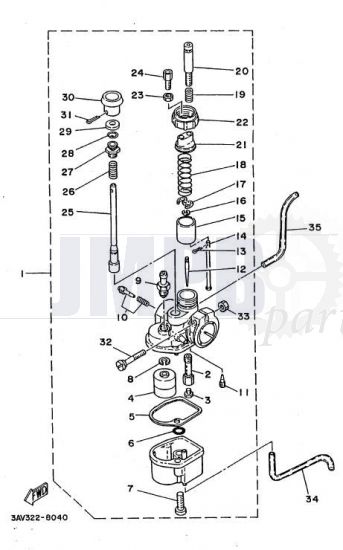 Choke pin holder Mikuni 16MM